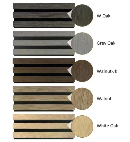  AG.  Paneles de pared acústicos decorativos de fibra de poliéster compuesto de listones de madera acústica